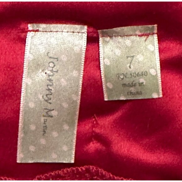 Johnny Martin Red Mini Sleeveless Formal Dress w/Bow Poly Blend Junior's Size 7 - Picture 11 of 16